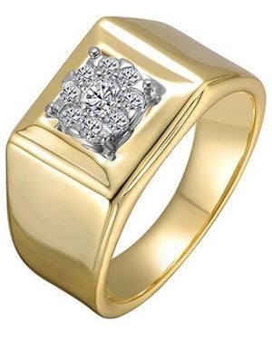 Genevive Jewelry Rachel Glauber 14K Plated Cz Statement Ring - Metallic