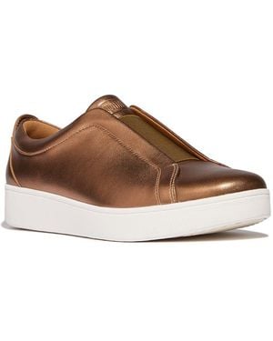 Fitflop Rally Leather Trainer - Brown