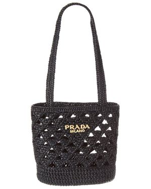 Prada Crochet Tote - Black