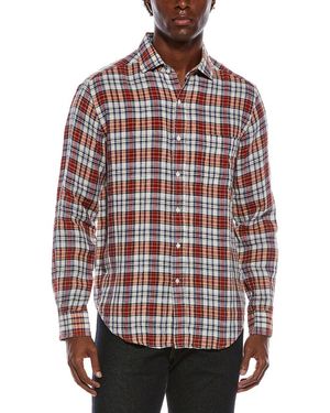 J.McLaughlin Gramercy Linen Woven Shirt - Red