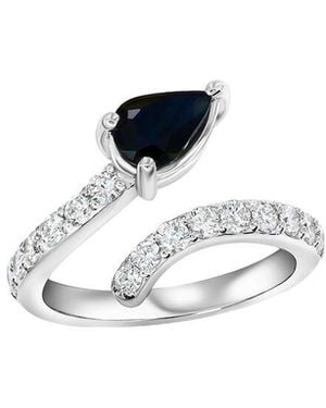 Jewels by Viomo 14K 1.64 Ct. Tw. Diamond & Sapphire Snake Ring - White