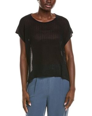 Eileen Fisher Jewel Neck Jumper - Black