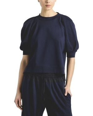 10 Crosby Derek Lam Prisilla Solid Double Jersey Top - Blue