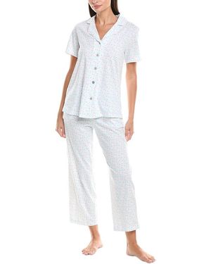 Carole Hochman 2Pc Top & Pant Pajama Set - White