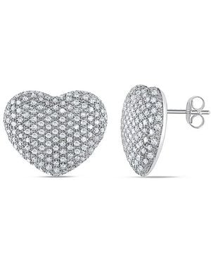 Rina Limor 14K 1.46 Ct. Tw. Diamond Heart Studs - White
