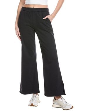 Beyond Yoga Open Ended Mid Rise Wide Leg Pant - Black