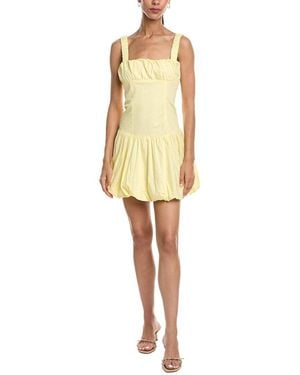 REVERIEE Sleeveless Mini Dress - Yellow