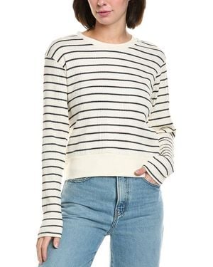 PERFECTWHITETEE Rib Striped Boxy T-Shirt - Blue