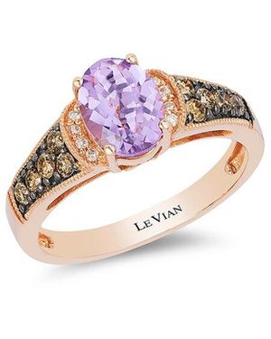 Le Vian Le Vian 14k Strawberry Gold 1.32 Ct. Tw. Diamond & Amethyst Ring - Pink