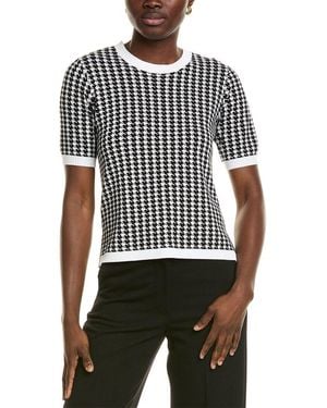 St. John Jacquard Knit Jumper - White