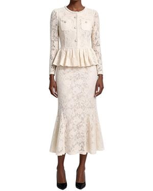Linda Charm 2Pc Top & Skirt Set - Natural