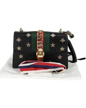 Gucci Silvie Vista Small Shoulder Crossbody (Authentic Pre-Loved) - Black