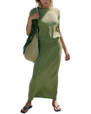Emma way 2Pc Top & Skirt Set - Green