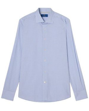 Robert Talbott Reynolds Fine Check Dress Shirt - Blue