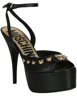 Moschino Leather Sandal - Black