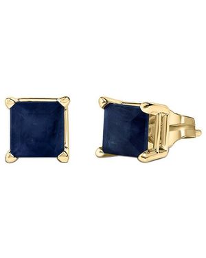 Haus of Brilliance Colourful Gemstones 14K 1.20 Ct. Tw. Sapphire Stud Earrings - Blue