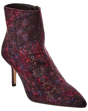 L'Agence Aimee Velvet Bootie - Purple