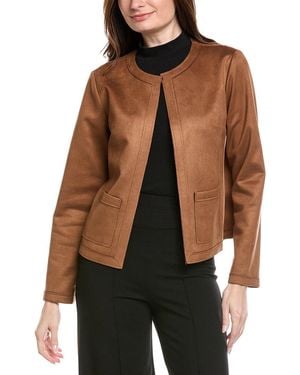 Joseph Ribkoff Crewneck Jacket - Brown