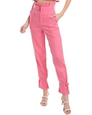 Hevron Leona Linen Pant - Pink