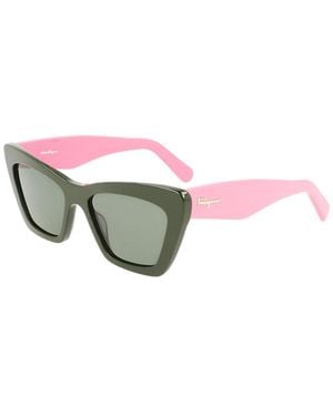 Ferragamo Classic Logo 55Mm Sunglasses - Green