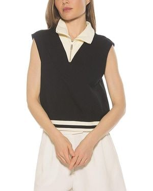 Alexia Admor Denise Vest Top - Black