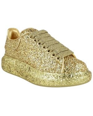 McQueen Oversized Glitter Leather Trainer - Multicolour