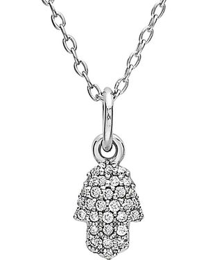 Forever Creations USA Inc. Forever Creations 14K 0.09 Ct. Tw. Diamond Necklace - White