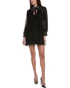 Sandro Woven Mini Dress - Black