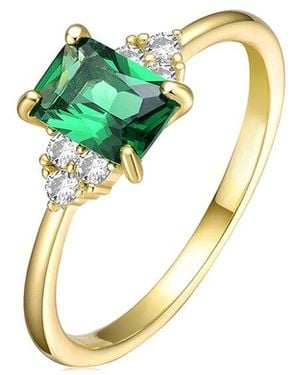 Genevive Jewelry 14k Over Silver Ring - Blue