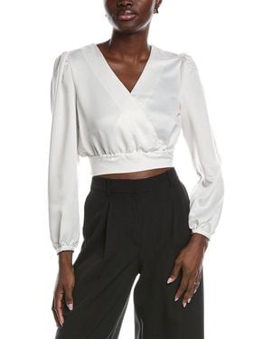 BOSS Hugo Banella Crop Blouse - White