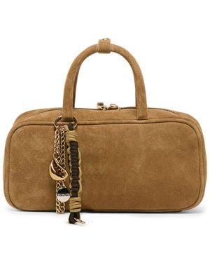 Dolce Vita Santina Suede Top Handle Bag - Brown