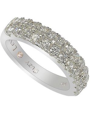 Suzy Levian Silver Cz Ring - Metallic