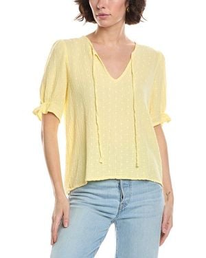 Michael Stars Genevieve Puff Sleeve Top - Yellow