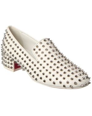 Christian Louboutin Spikeasy 30 Leather Loafer - White