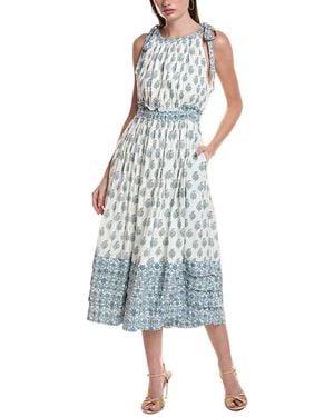 AREA STARS Border Print Dress - Blue