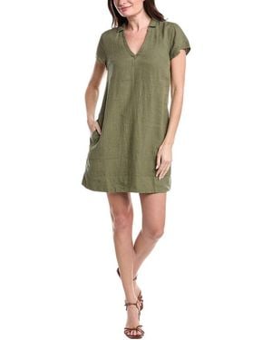 Tommy Bahama Two Palms Collared Linen Shift Dress - Green