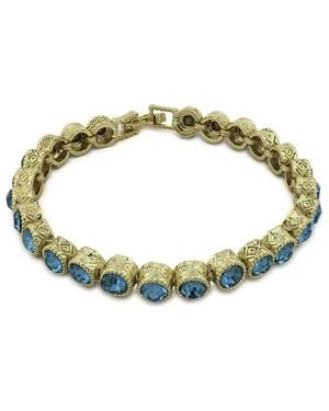 Ebru Jewelry Plated Cz Tennis Bracelet - Metallic