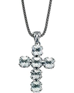 Samuel B. 3.50 Ct. Tw. Topaz Pendant - White
