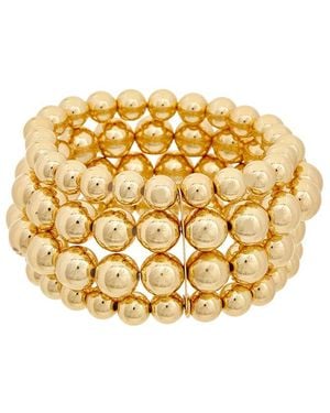Kenneth Jay Lane Beaded Bracelet - Metallic