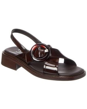 Prada Re-Edition Brushed Leather Sandal - Brown