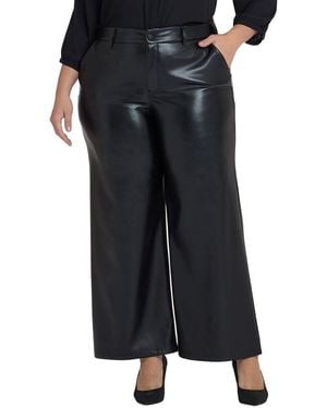 NYDJ Plus Trouser Wide Leg Jean - Black