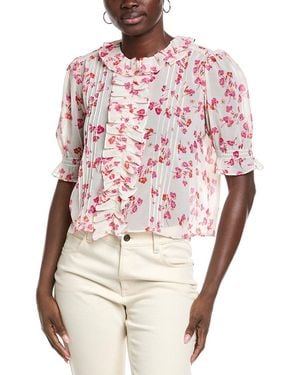 Cabi Printed Cherish Top - Pink