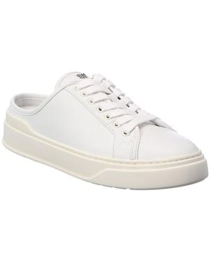 Stuart Weitzman Skater Mule Leather Sneaker - White