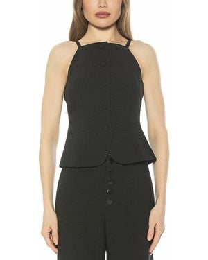 Alexia Admor Ziv Vest Top - Black