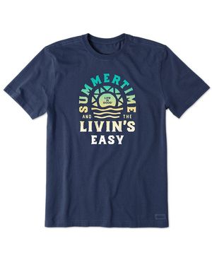 Life Is Good. Crusher-Lite T-Shirt - Blue
