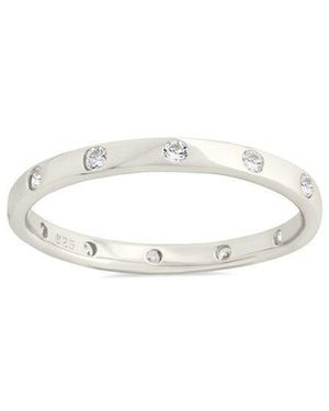 Sterling Forever Cz Mindy Studded Ring - White