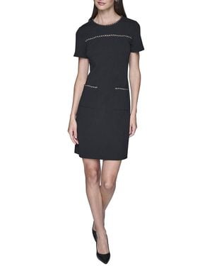 KARL LAGERFELD Scuba Shift Dress - Black