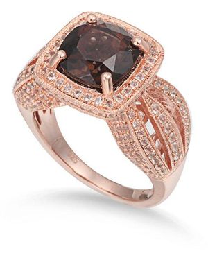 Suzy Levian Rosed 4.50 Ct. Tw. Gemstone Statement Ring - White