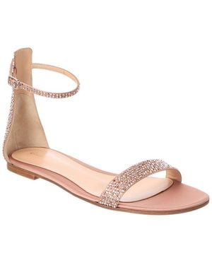 Gianvito Rossi Leather & Satin Sandal - Pink