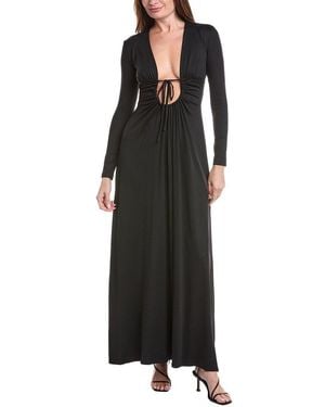 Susana Monaco Centre Gathered Tie Dress - Black